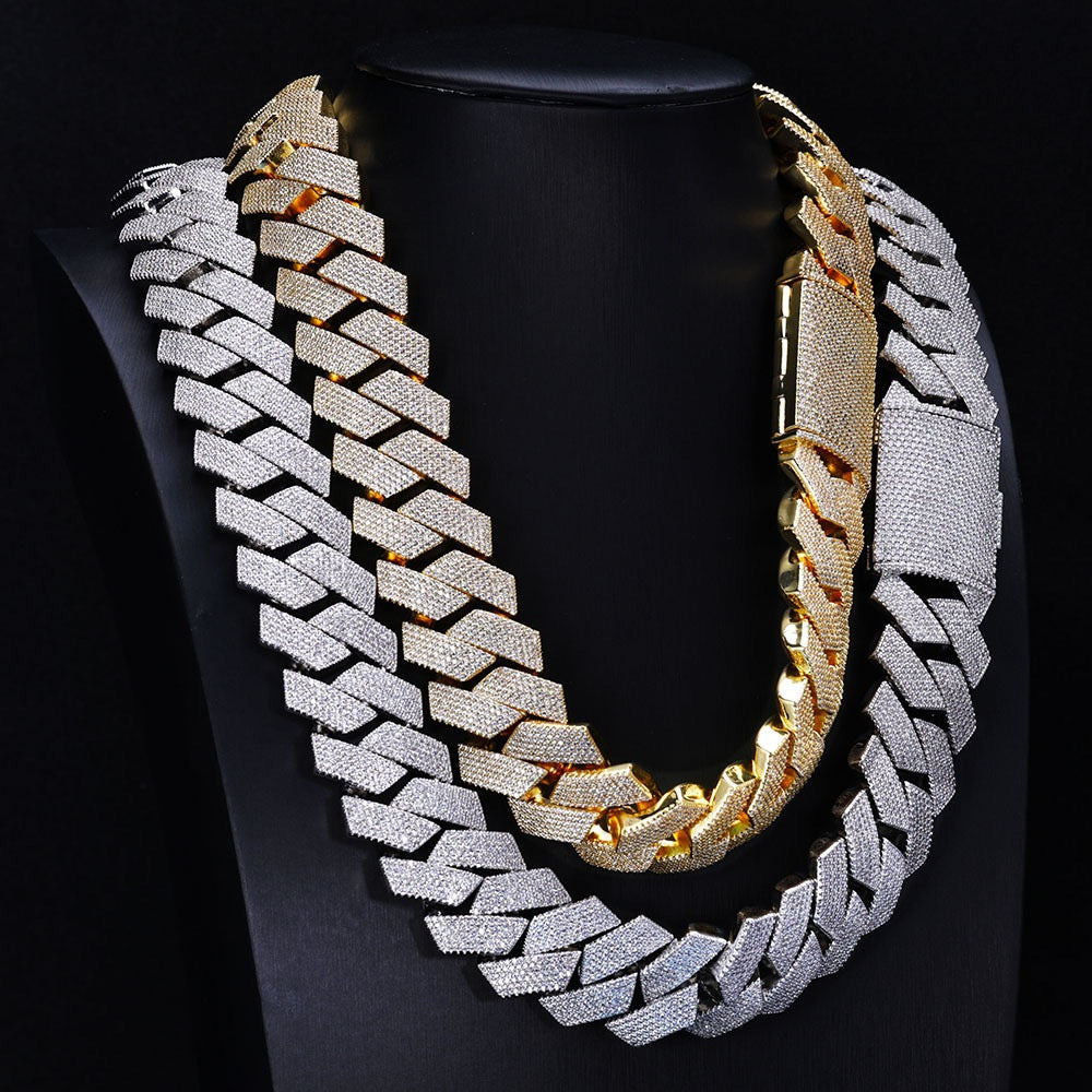 26mm Iced Cuban Chain with 6 rows of CZ stones