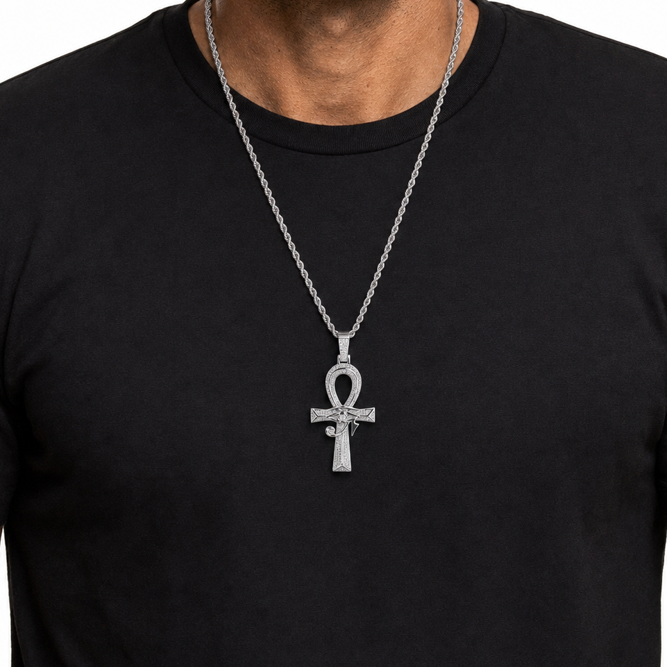 Ankh Eye of Horus cross pendant