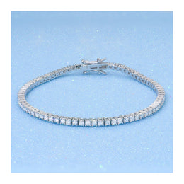 2mm silver moissanite tennis bracelet