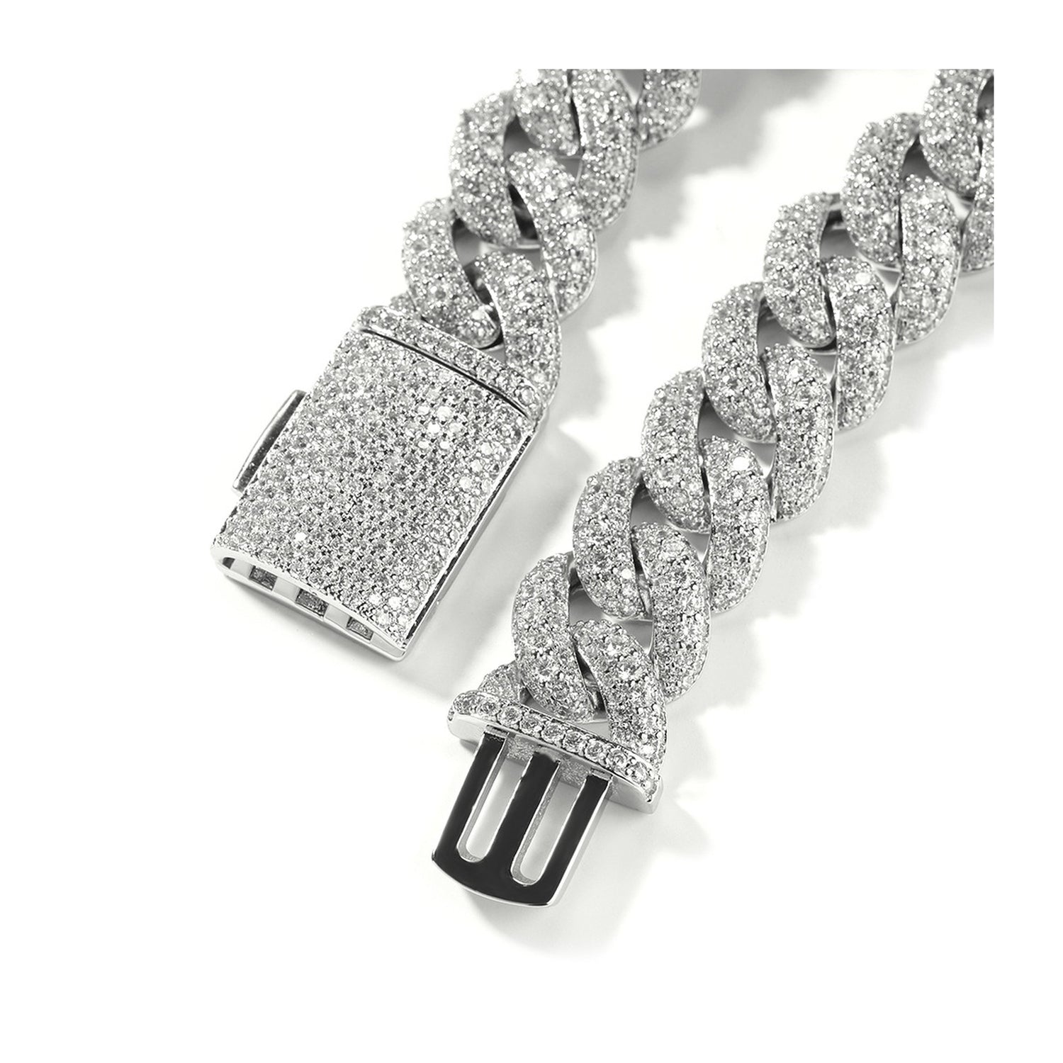 18mm Iced Box Clasp Cuban jewelry detail view 9