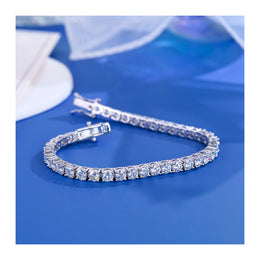 3mm silver moissanite tennis bracelet