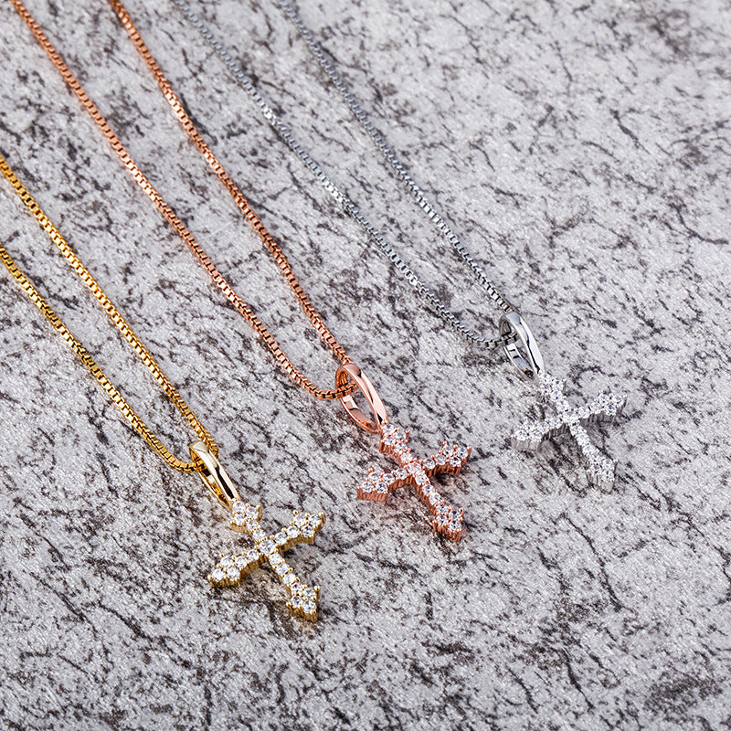 Three 925 sterling silver ornate cross pendant finishes on stone