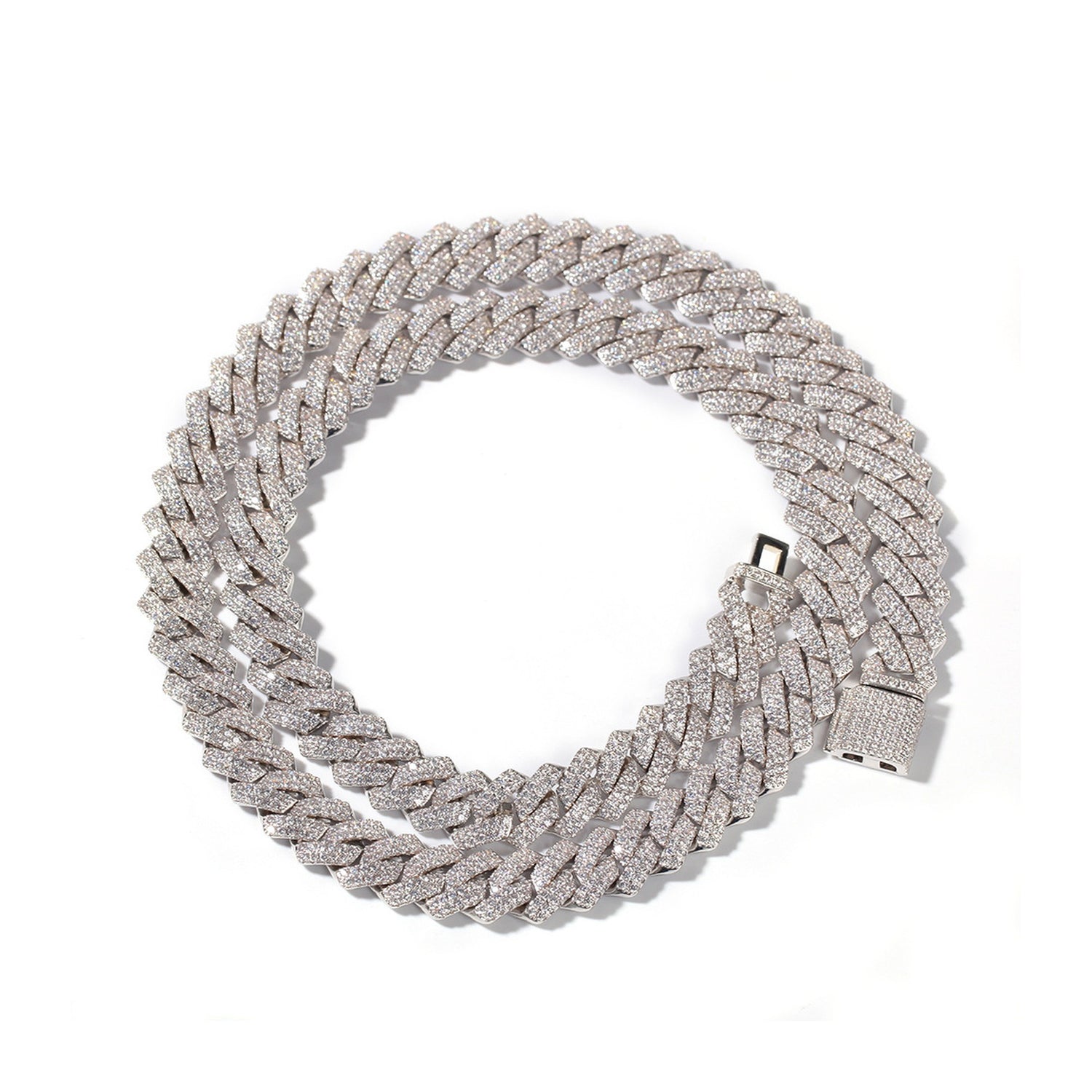 13mm Iced Geometric Cuban jewelry detail view 1