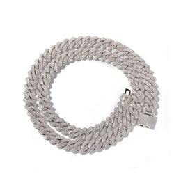 13mm Iced Geometric Cuban jewelry detail view 1