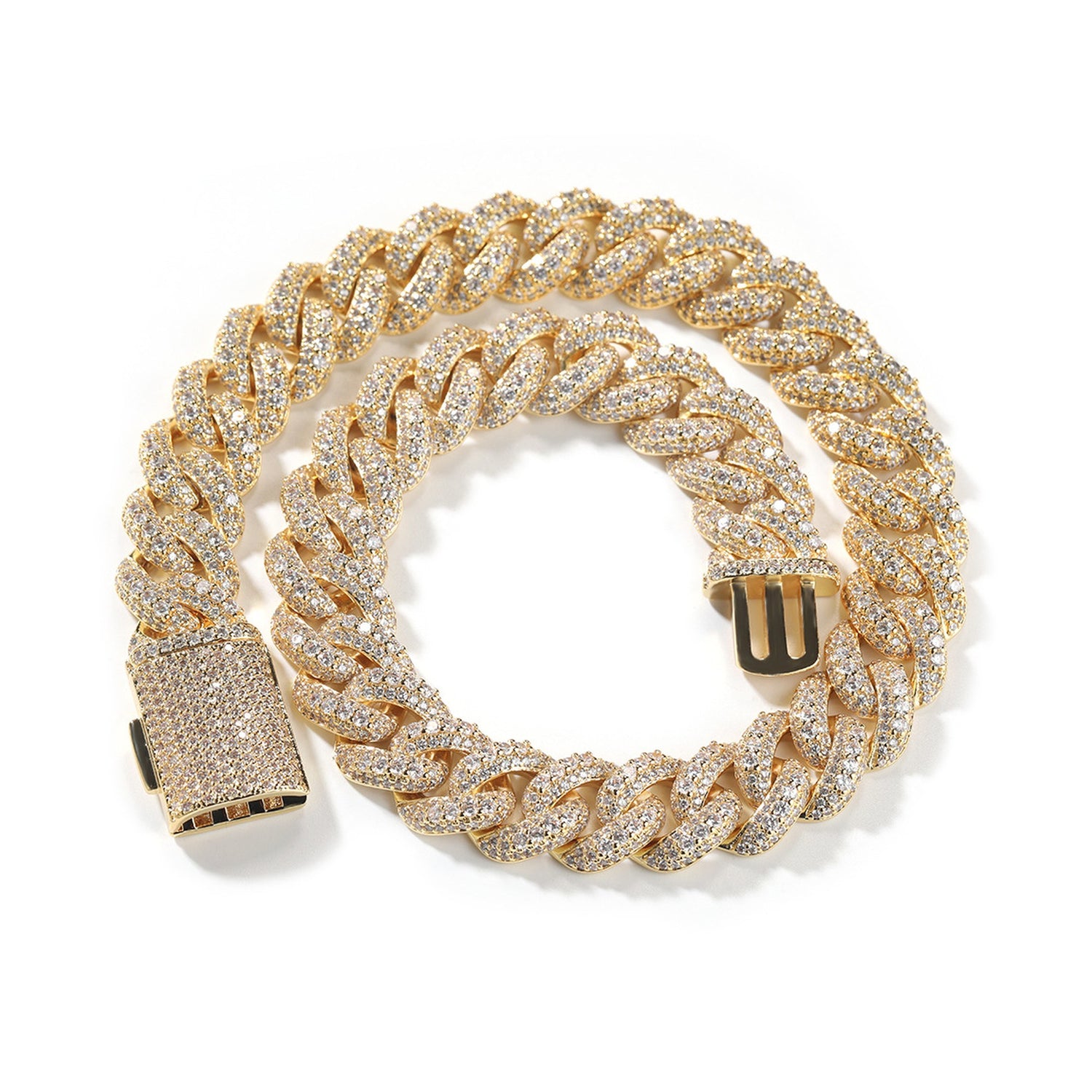 18mm Iced Box Clasp Cuban necklace product view 2