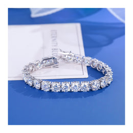 5mm silver moissanite tennis bracelet