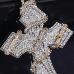 Close-up of cubic zirconia pave and rose-gold-tone thorn details