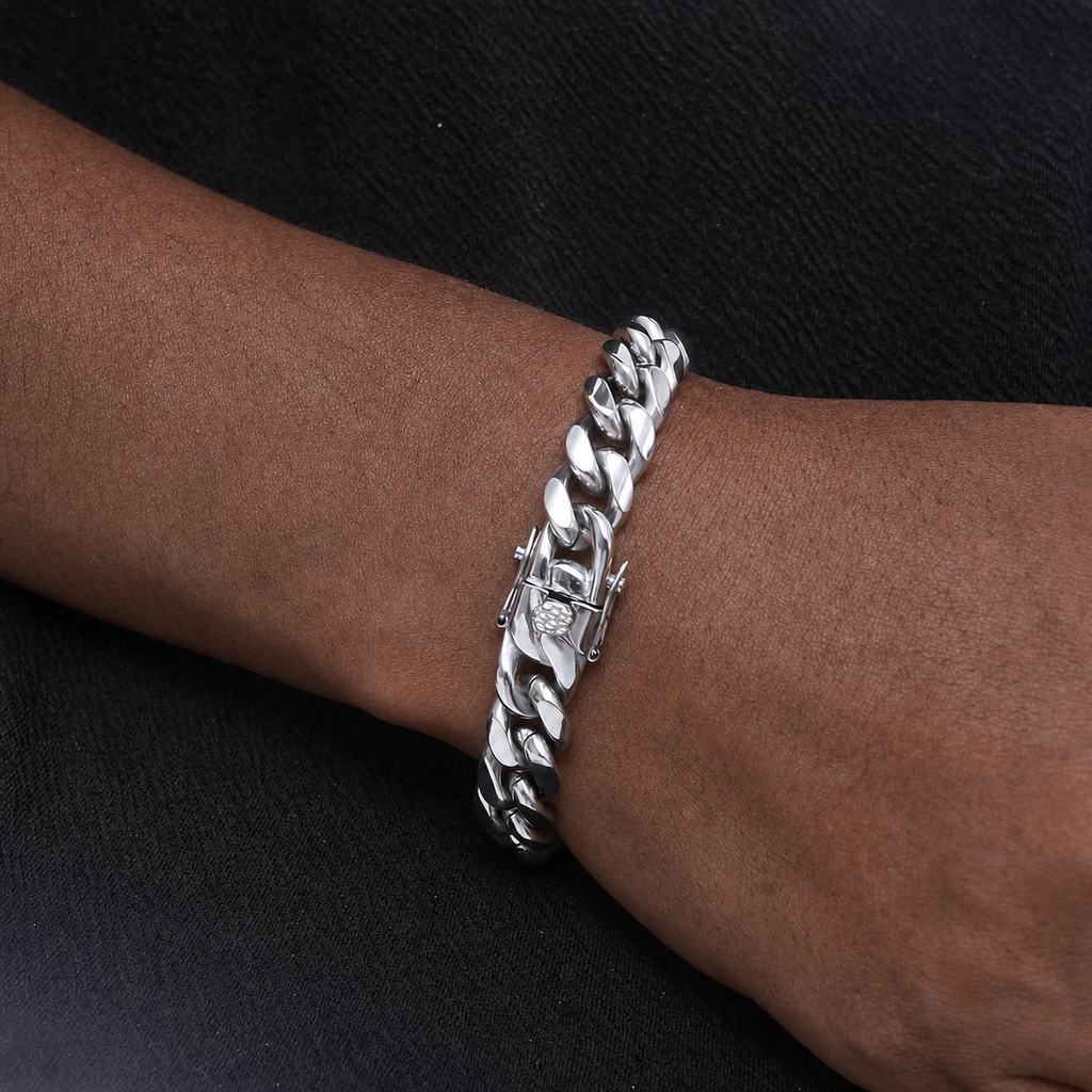 6-18mm Miami Stainless Steel Cuban Link Chain Bracelet Necklace