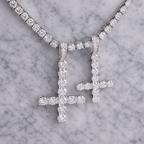 Iced Out Moissanite Inverted Cross Pendant- Miles Jewellery