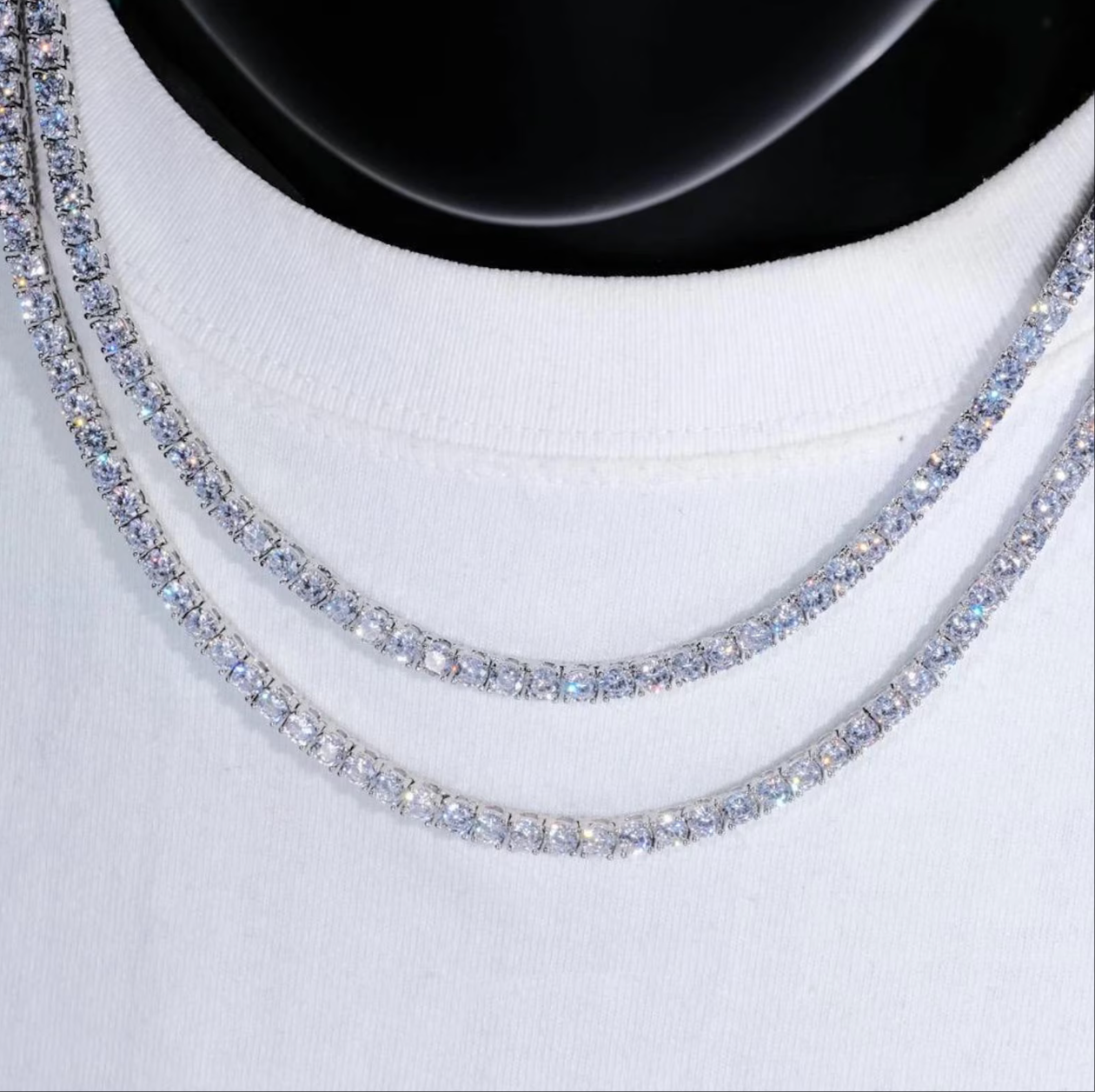 4mm Iced Tennis Chain Necklace- Miles Jewellery