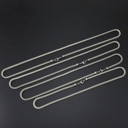 Silver 3mm Franco Chain length options laid flat
