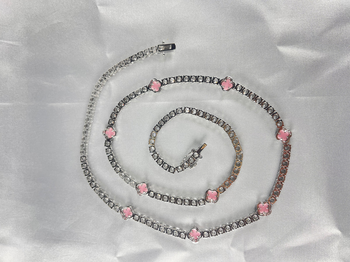 Four-Leaf Clover Lucky Tennis Chain- Miles Jewellery