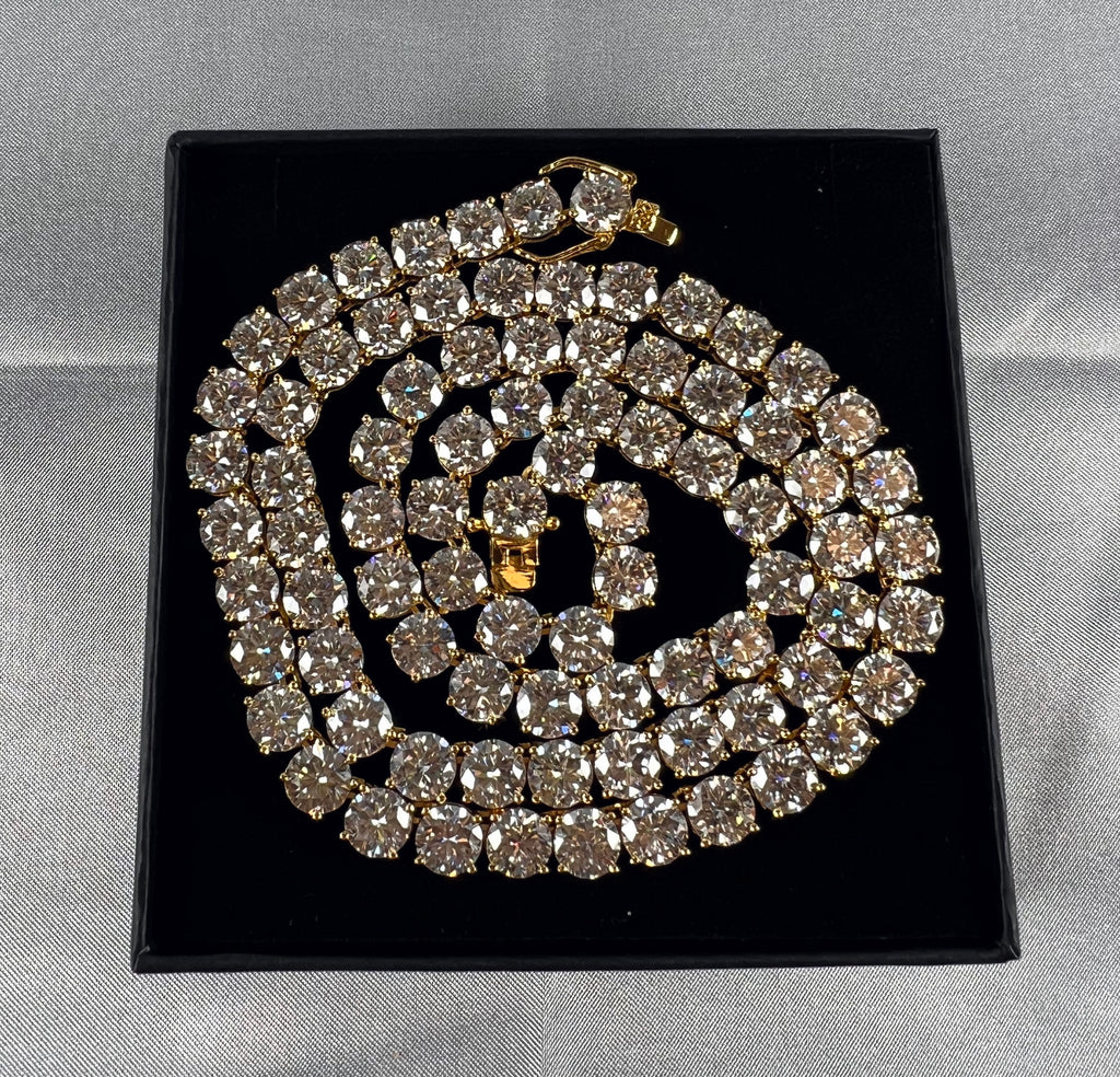6.5mm VVS1 D Moissanite Tennis Chain – 925 Sterling Silver Necklace- Miles Jewellery