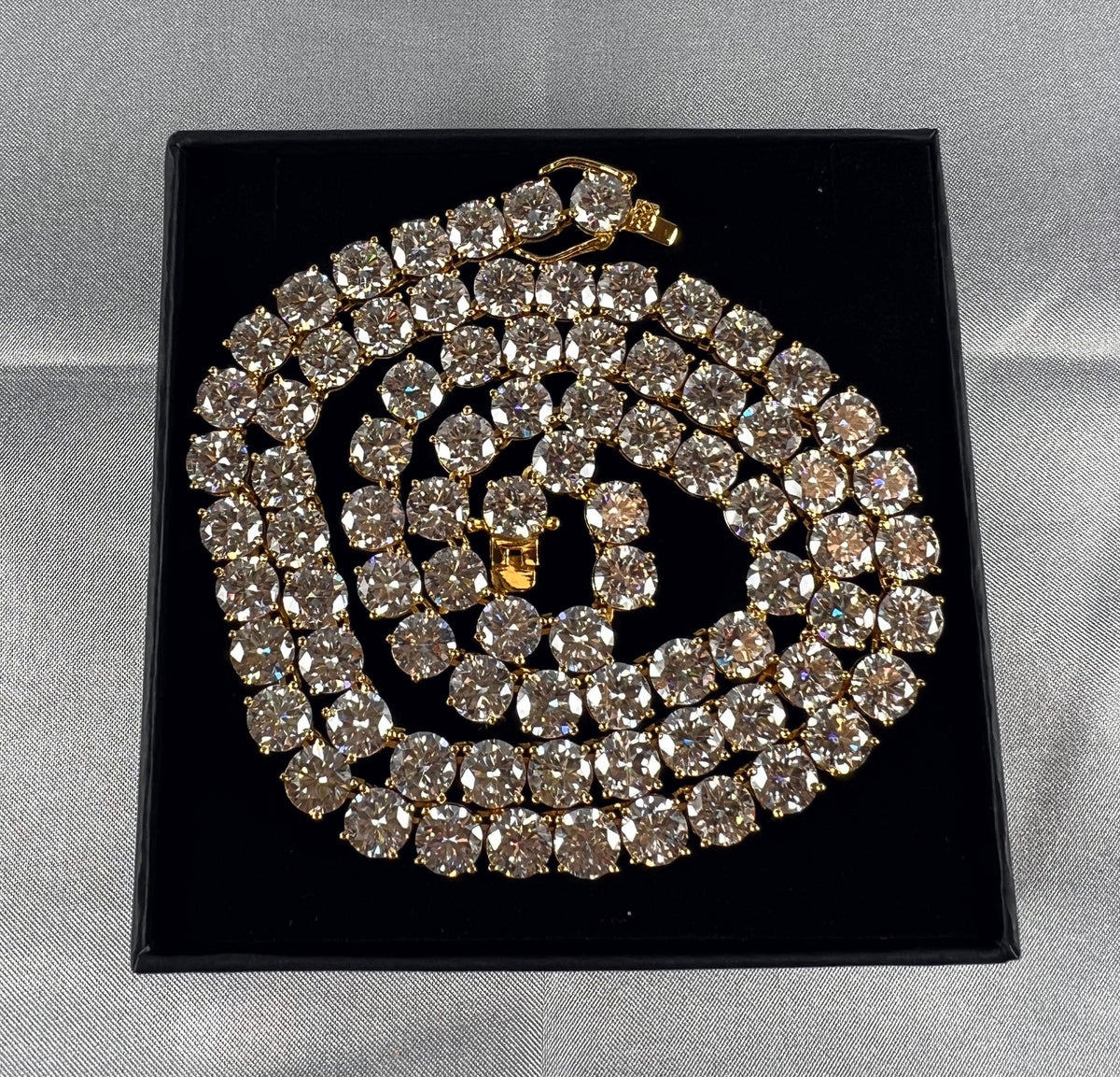 6.5mm VVS1 D Moissanite Tennis Chain – 925 Sterling Silver Necklace- Miles Jewellery