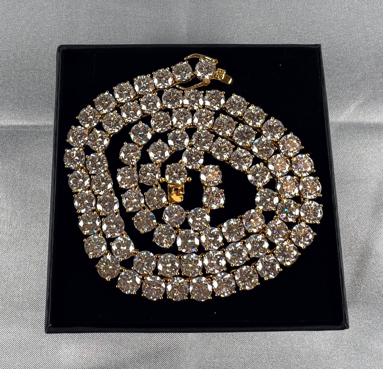 6.5mm VVS1 D Moissanite Tennis Chain – 925 Sterling Silver Necklace- Miles Jewellery