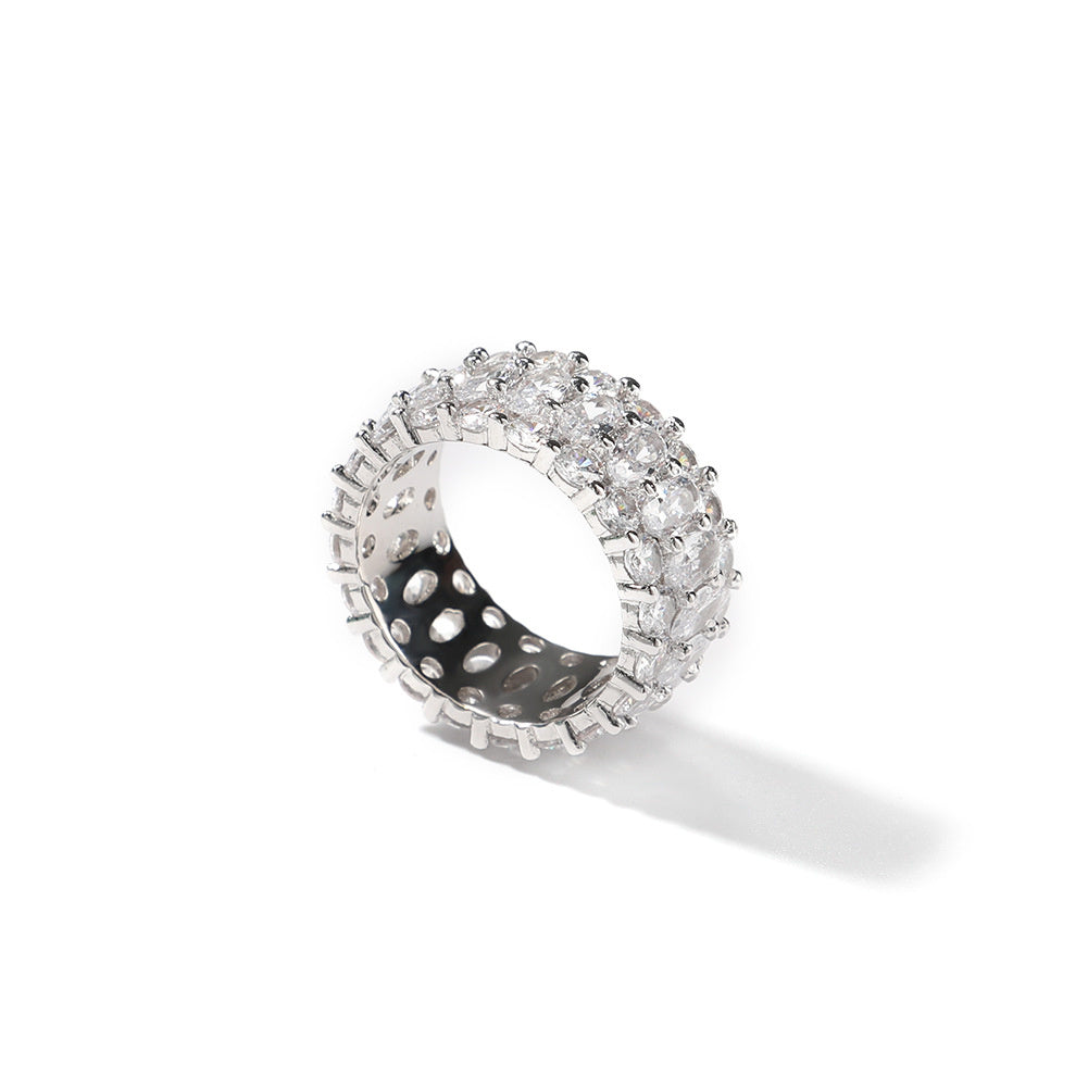 Rear view of the white-stone ring showing the open setting