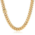 14K Gold Plated Cuban Chain - Stainless Steel Hip Hop Necklace - Miles Jewellery