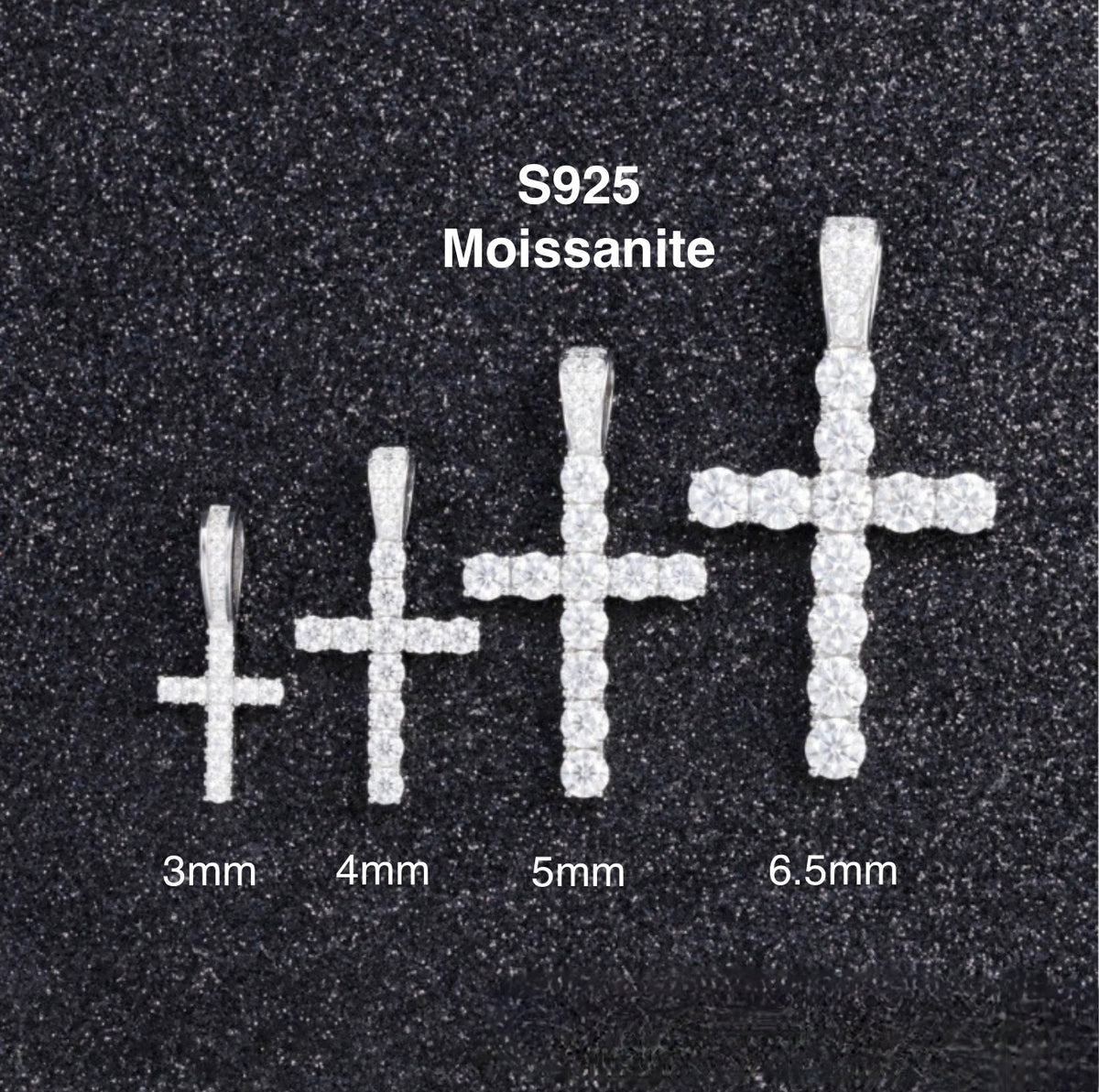 Certified VVS1 D Moissanite Cross Pendant – 925 Sterling Silver Jewelry- Miles Jewellery