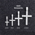 Certified VVS1 D Moissanite Cross Pendant – 925 Sterling Silver Jewelry- Miles Jewellery
