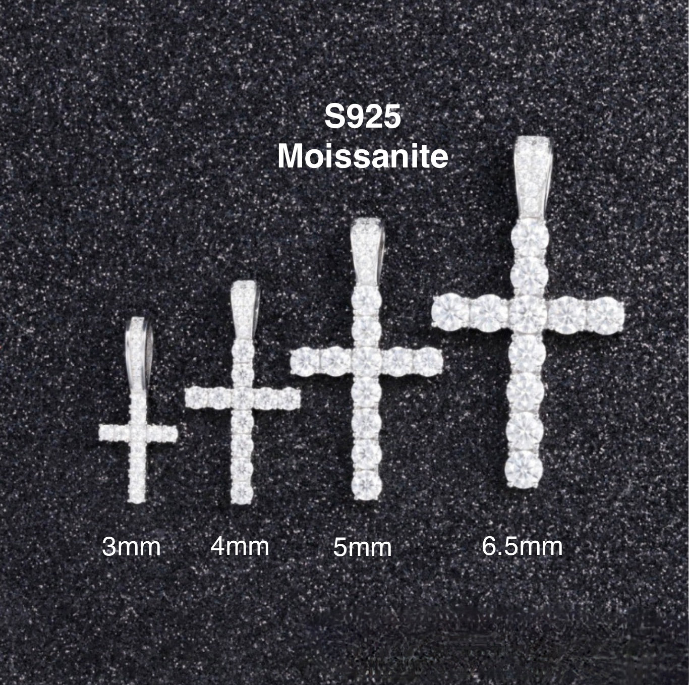 Certified VVS1 D Moissanite Cross Pendant – 925 Sterling Silver Jewelry- Miles Jewellery