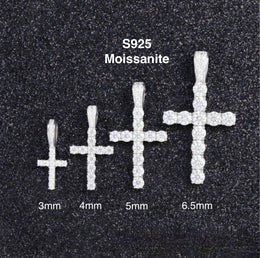 Certified VVS1 D Moissanite Cross Pendant – 925 Sterling Silver Jewelry- Miles Jewellery