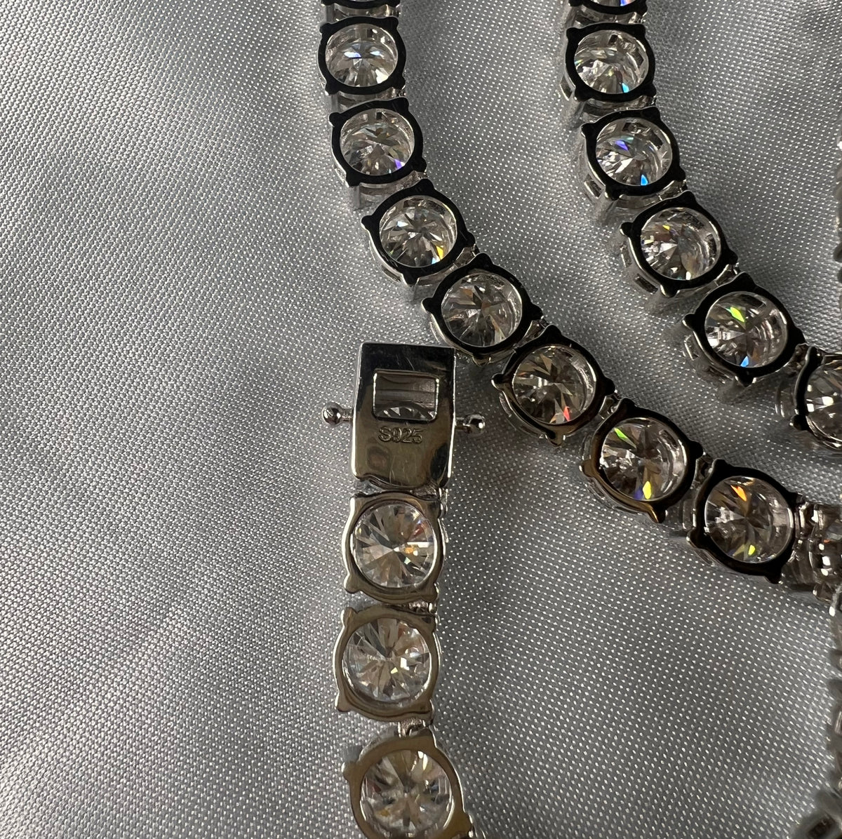 6.5mm VVS1 D Moissanite Tennis Chain – 925 Sterling Silver Necklace- Miles Jewellery