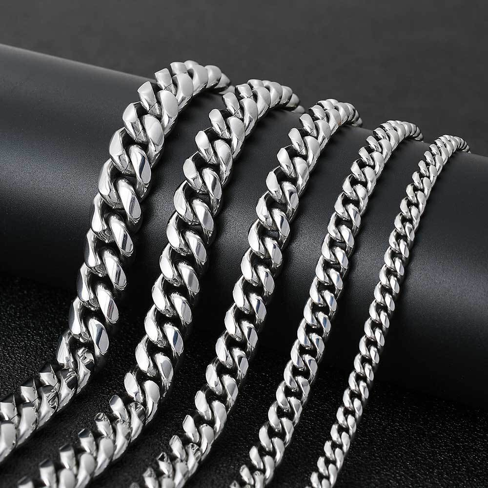 6-18mm Miami Stainless Steel Cuban Link jewelry detail view 9