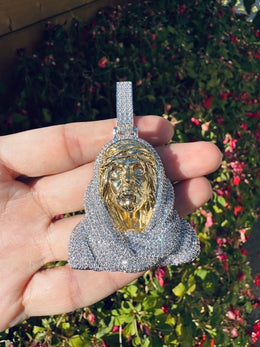 Iced Out 3D Jesus Bust Pendant- Miles Jewellery