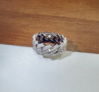 10mm Iced Out Cuban Link Ring – Hip Hop Statement Ring- Miles Jewellery