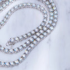 4mm VVS1 D Color Moissanite Tennis Chain – 925 Sterling Silver Necklace- Miles Jewellery