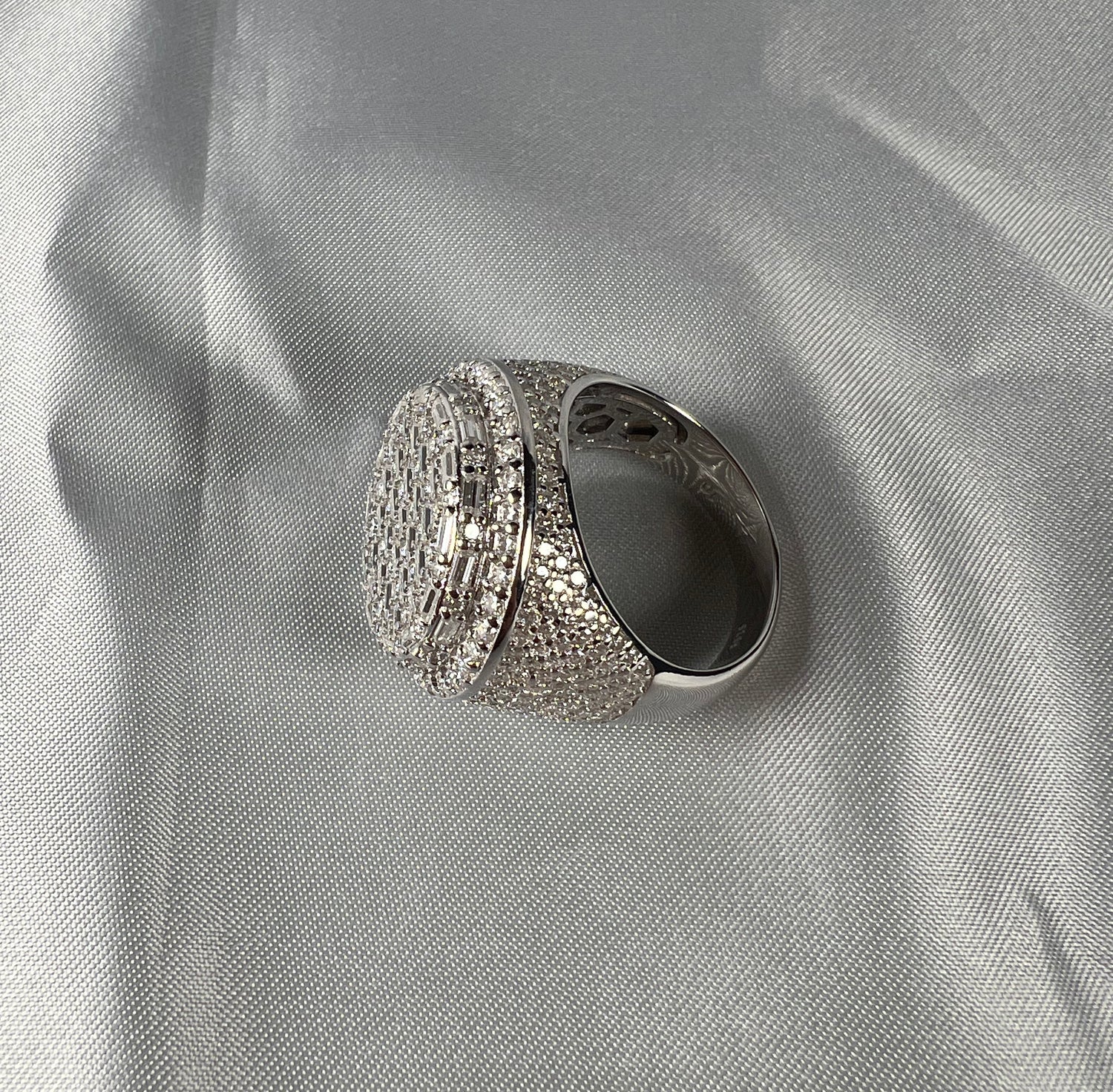 Dome Moissanite Statement Ring - 22.5mm- Miles Jewellery
