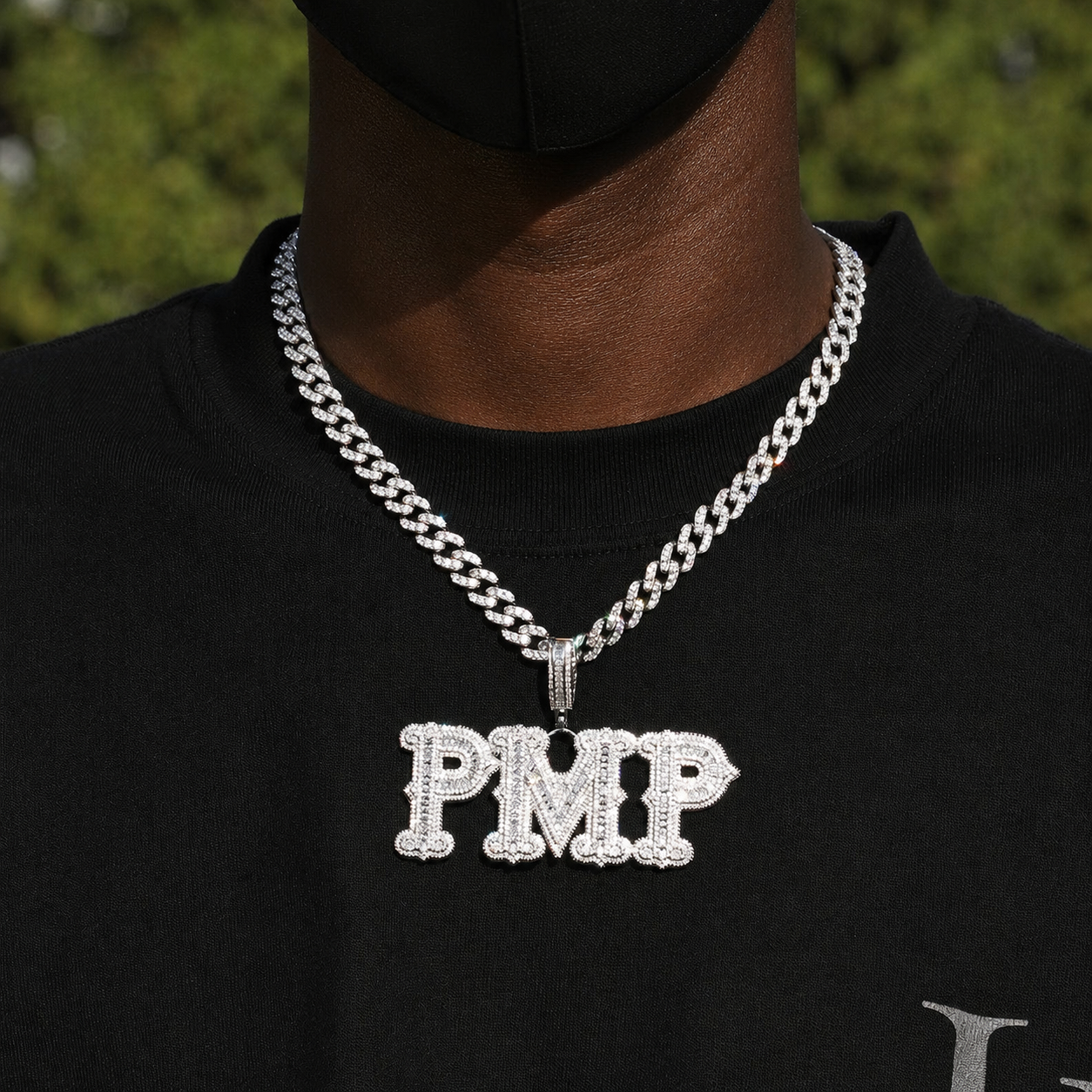 Custom Baguette Zircon Letter Pendant