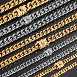 6-18mm Miami Stainless Steel Cuban Link jewelry detail view 11