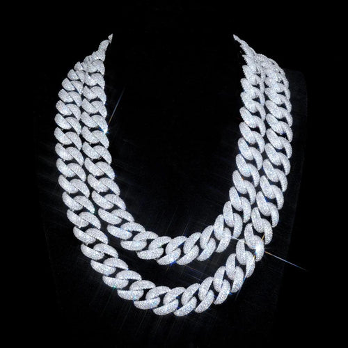 18mm Iced Out Miami Cuban Chain