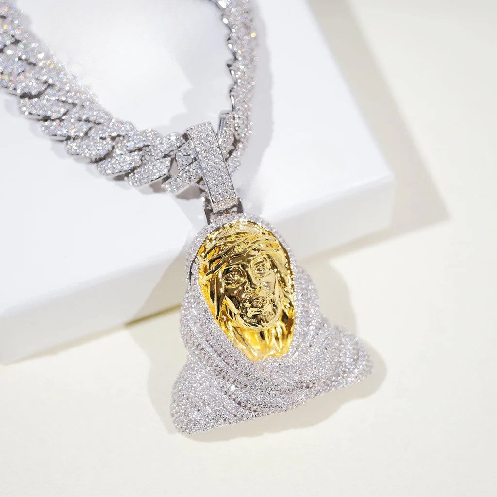 Iced Out 3D Jesus Bust Pendant product image 4