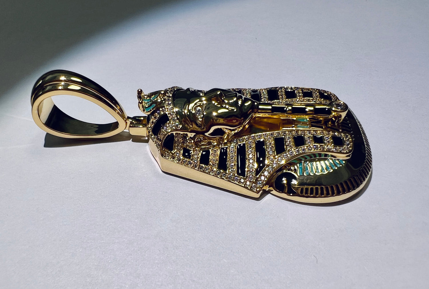 Iced Out Egyptian Pharaoh Pendant- Miles Jewellery