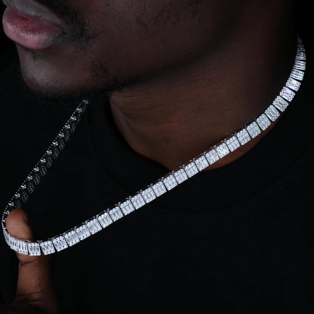 Iced 8mm Baguette Cuban Chain