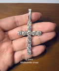 2-6.5mm VVS1 Moissanite 925 Sterling Silver Cross Pendant