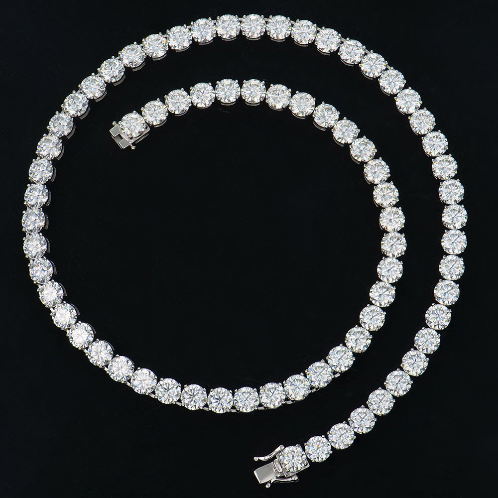 5mm iced CZ tennis chain in silver