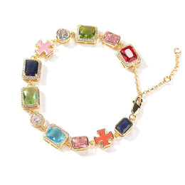 Iced Out Color Gemstone bracelet product view 10