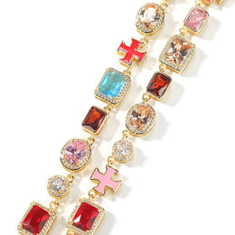 Iced Out Color Gemstone jewelry detail view 12