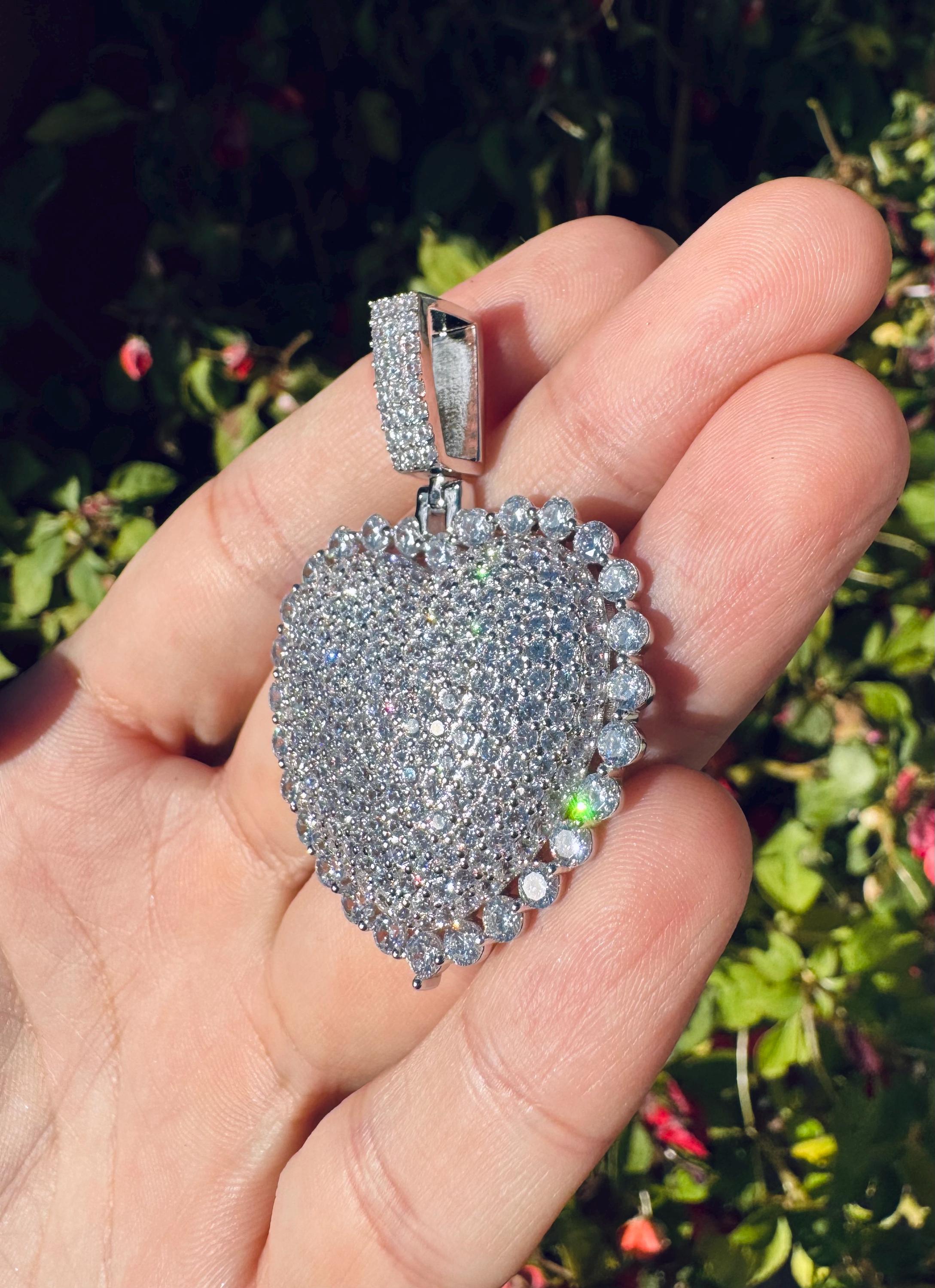 Iced Pave Heart Pendant