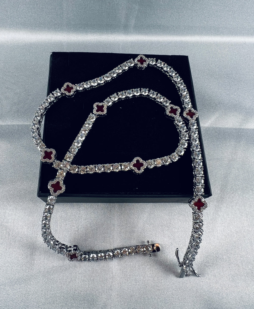 Four-Leaf Clover Lucky Tennis Chain- Miles Jewellery