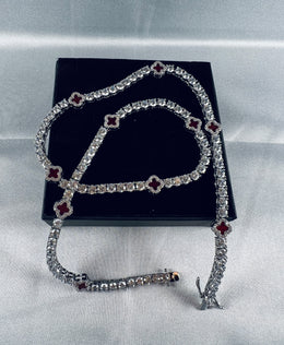 Four-Leaf Clover Lucky Tennis Chain- Miles Jewellery