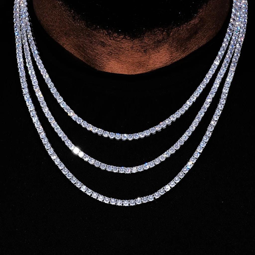 2-6.5mm VVS1 Moissanite Tennis Chain