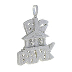Iced Out BIG BANK Pendant Silver - Hip Hop Jewelry - Miles Jewellery