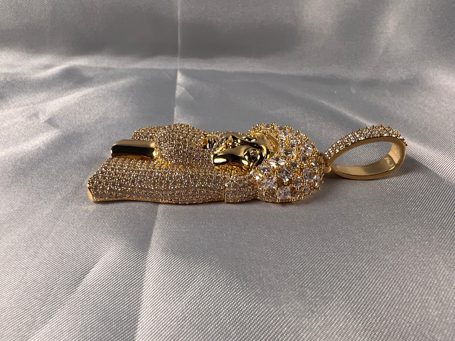 Iced Large Jesus Head Pendant- Miles Jewellery
