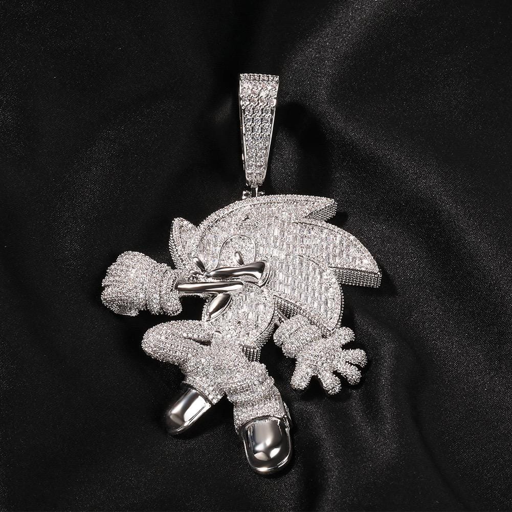 Iced Out Colorful Sonic Pendant