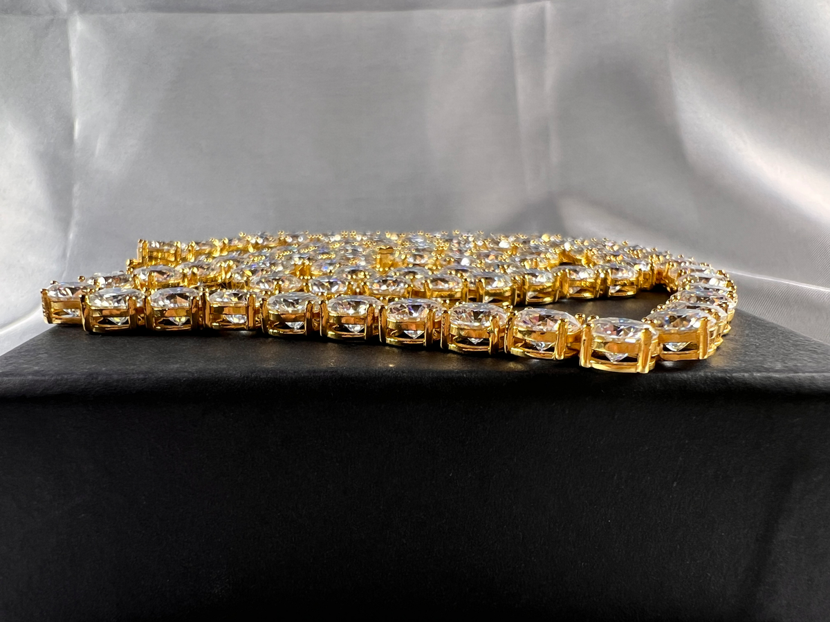 6.5mm VVS1 D Moissanite Tennis Chain – 925 Sterling Silver Necklace- Miles Jewellery