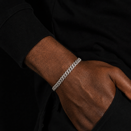 6mm Iced Out Cuban Chain bracelet product view 4